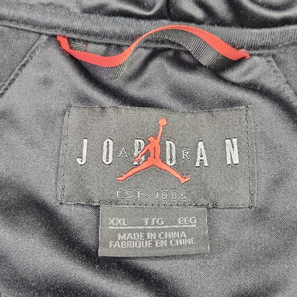 Jordan Jacket Men's XXL Black Full Zip Hoodie Engineered For Flight Mesh Paneled